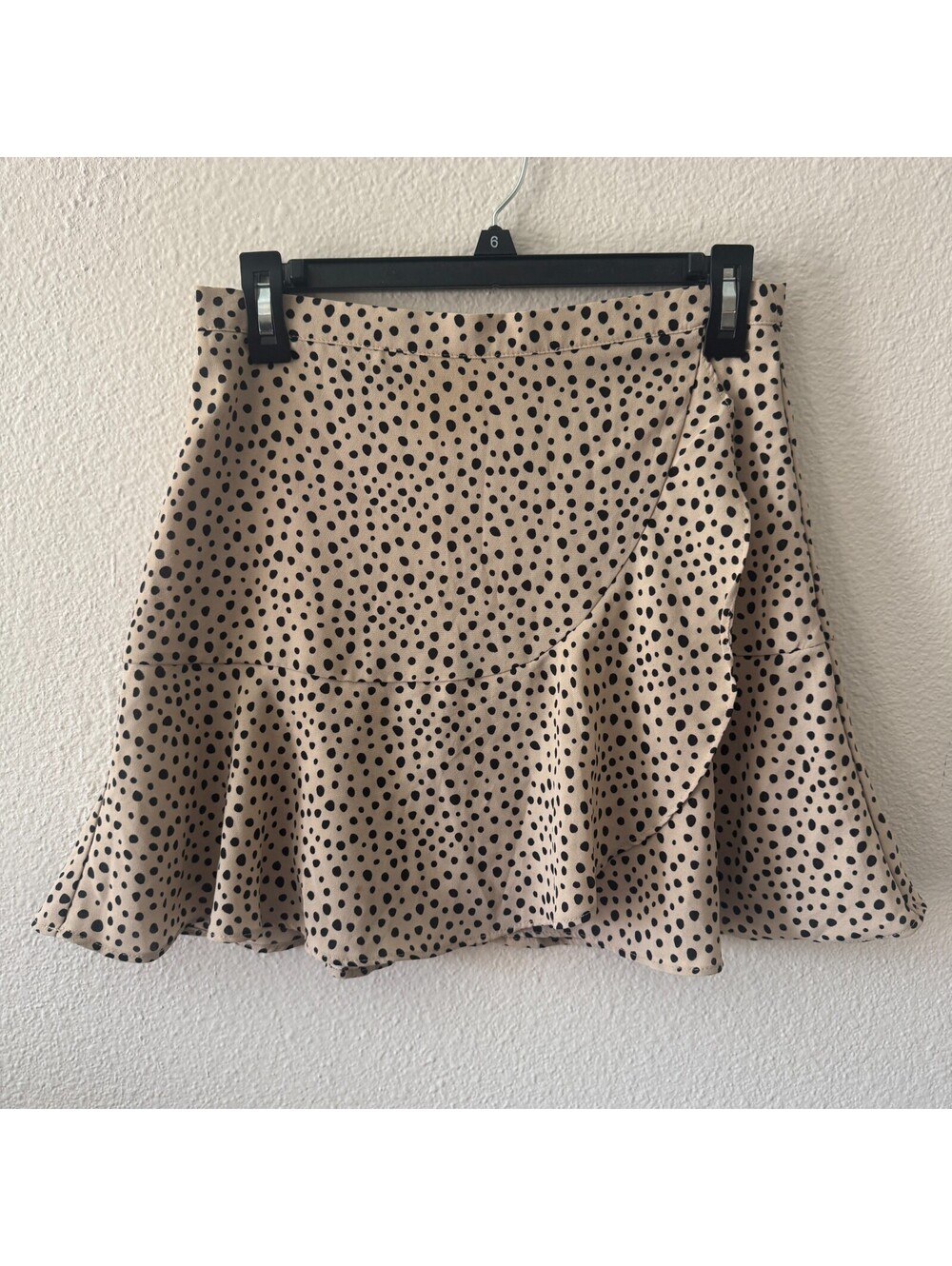 Altar'd State Animal Polka Dot‎ A line Fluted Ruffle Flare Mini Skirt S Y2K Twee